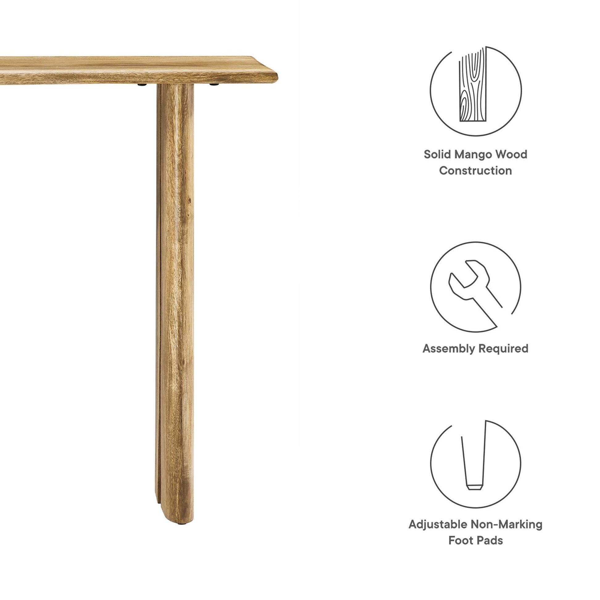 Amistad Wood Console Table - Walnut
