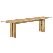 Amistad 72" Wood Bench - Oak