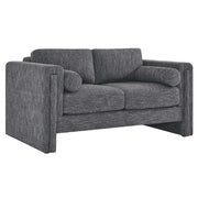 Visible Fabric Loveseat - Gray