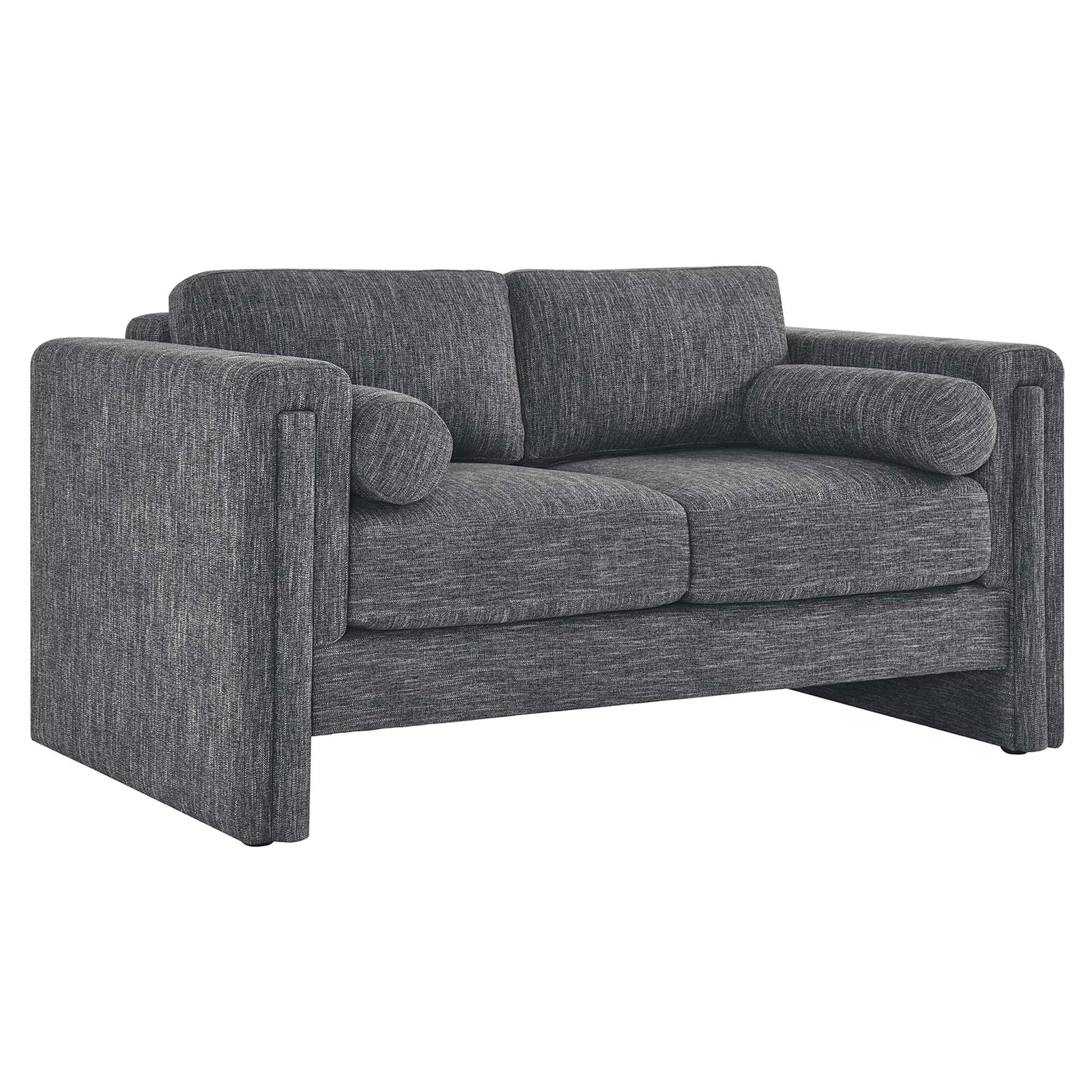 Visible Fabric Loveseat - Gray