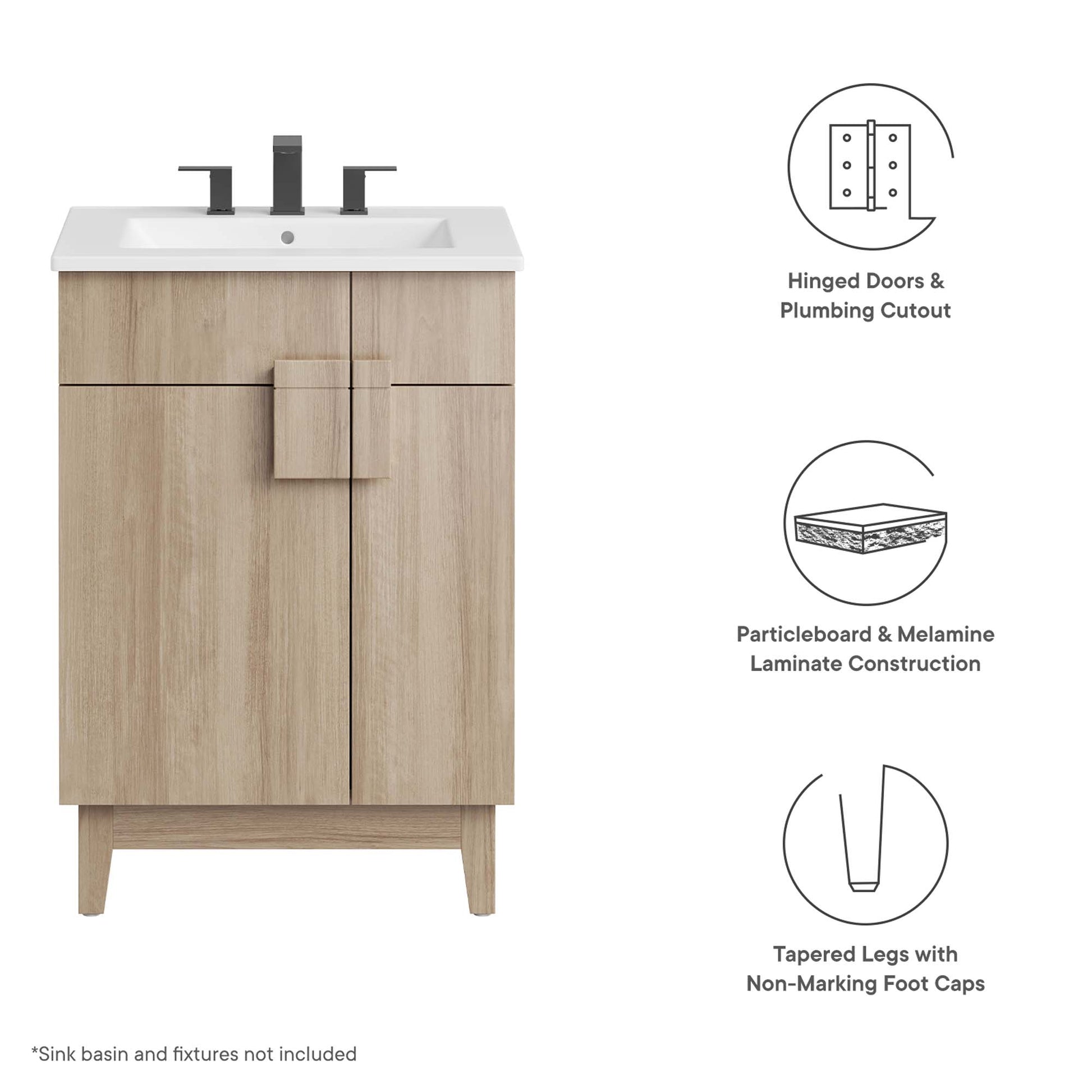Miles Bathroom Cabinet Basin Not Included - Walnut