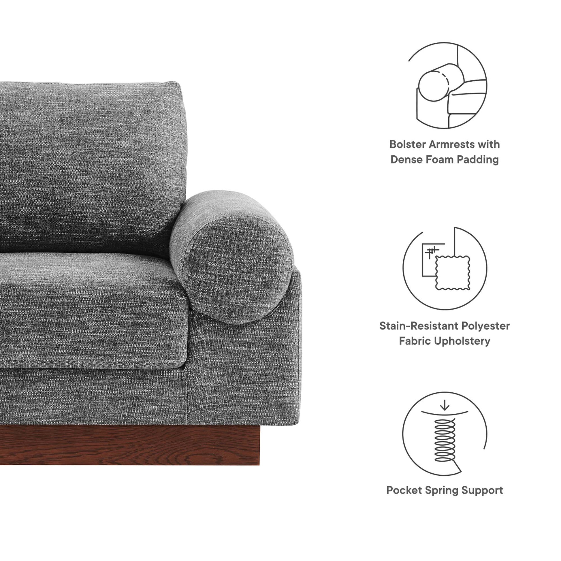 Oasis Upholstered Fabric Armchair - Ivory