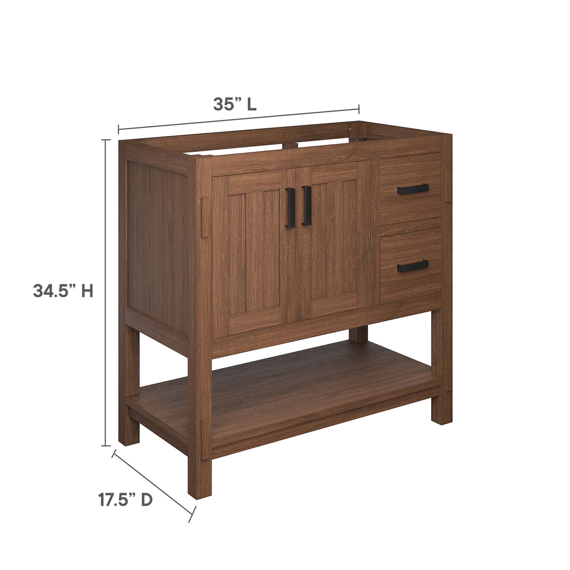 Ashlyn 36" Wood Bathroom Vanity Cabinet (Sink Basin Not Included)
