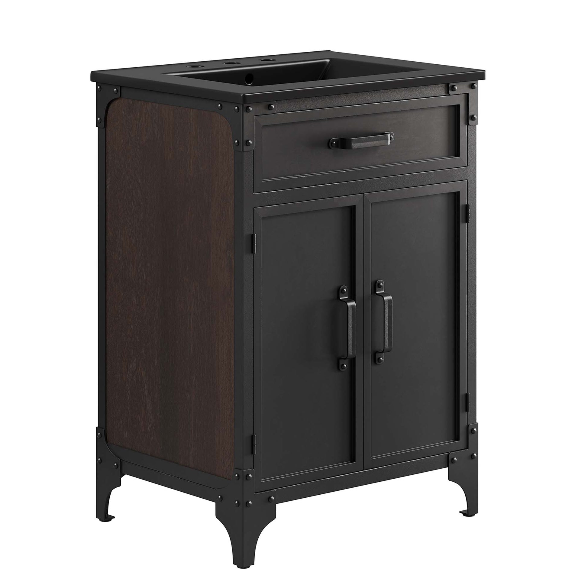 Steamforge 24" Bathroom Vanity - Black Black