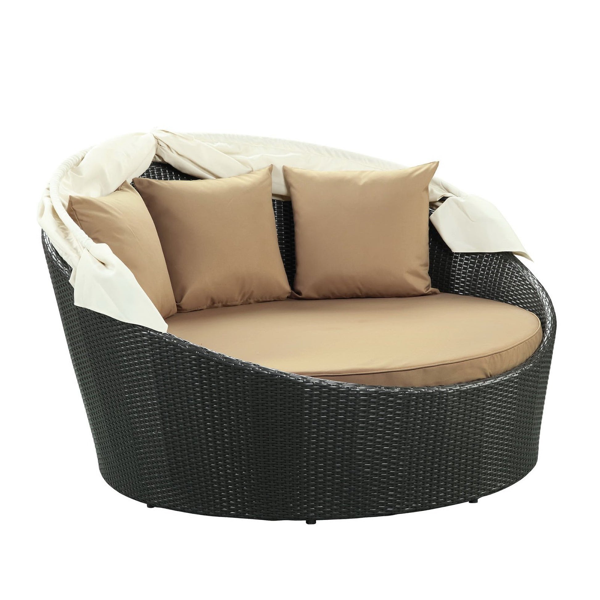 Siesta Canopy Outdoor Patio Daybed - Espresso Peridot