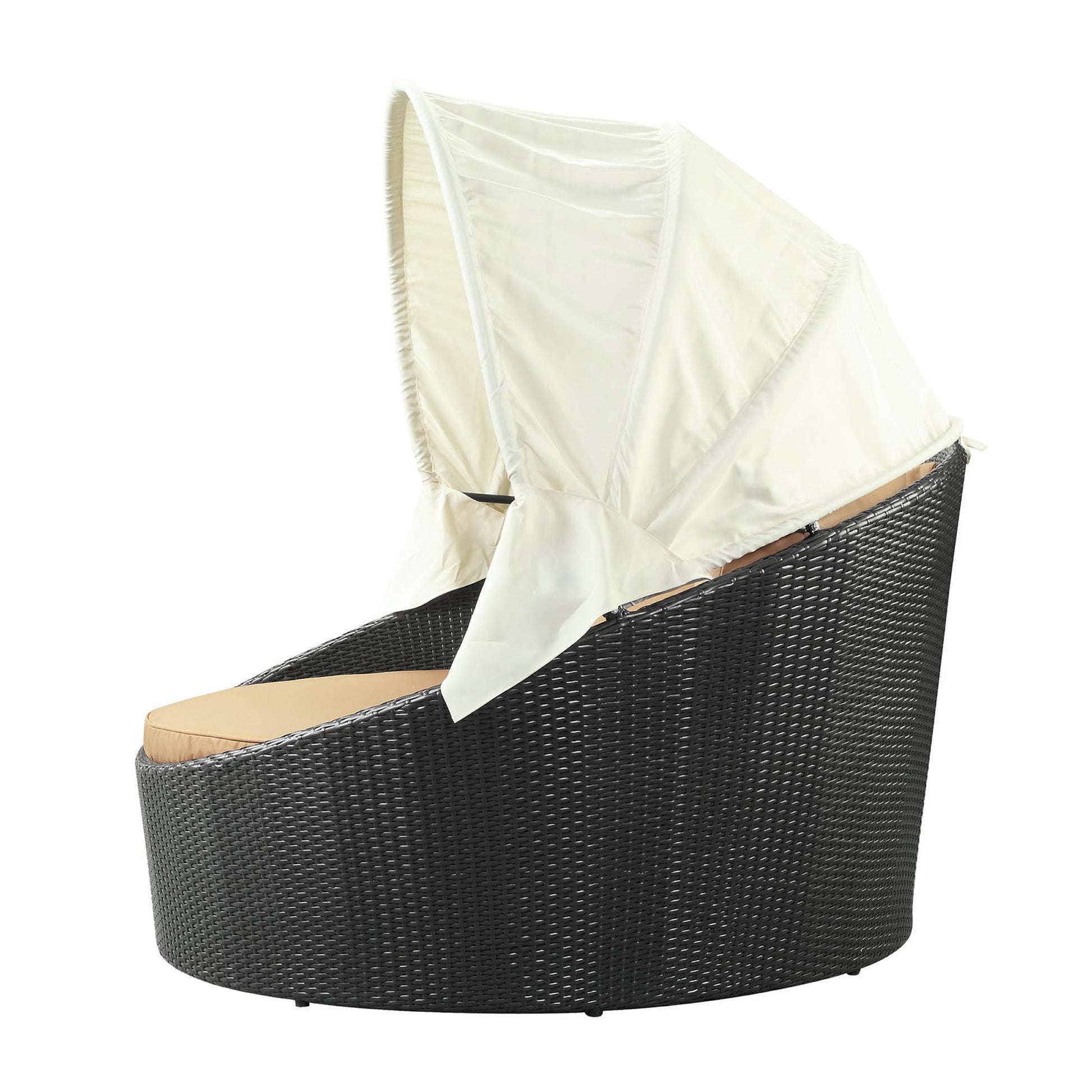 Siesta Canopy Outdoor Patio Daybed - Espresso White