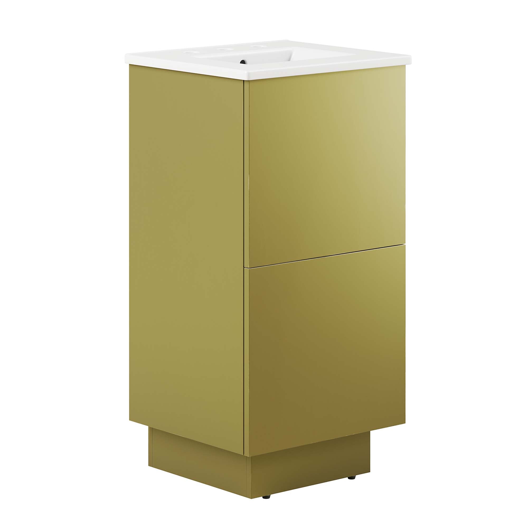 Quantum 18" Bathroom Vanity - White Gold