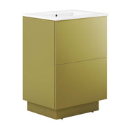 Quantum Bathroom Vanity Basin Included - White Gold