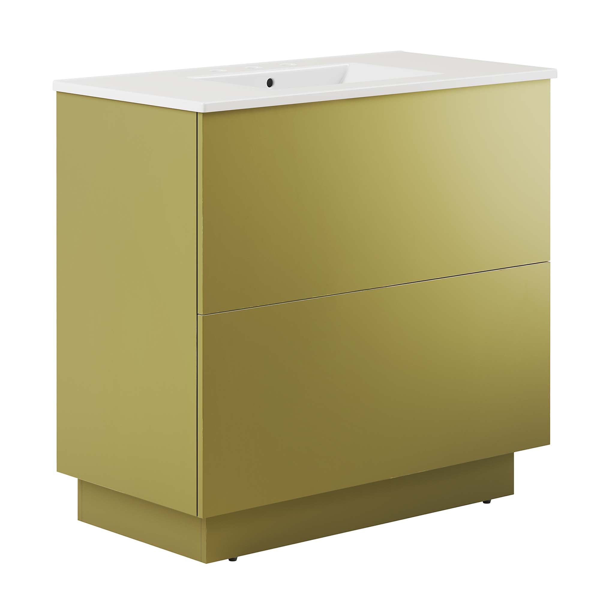 Quantum 36" Bathroom Vanity - White Gold