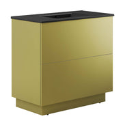 Quantum 36" Bathroom Vanity - Black Gold