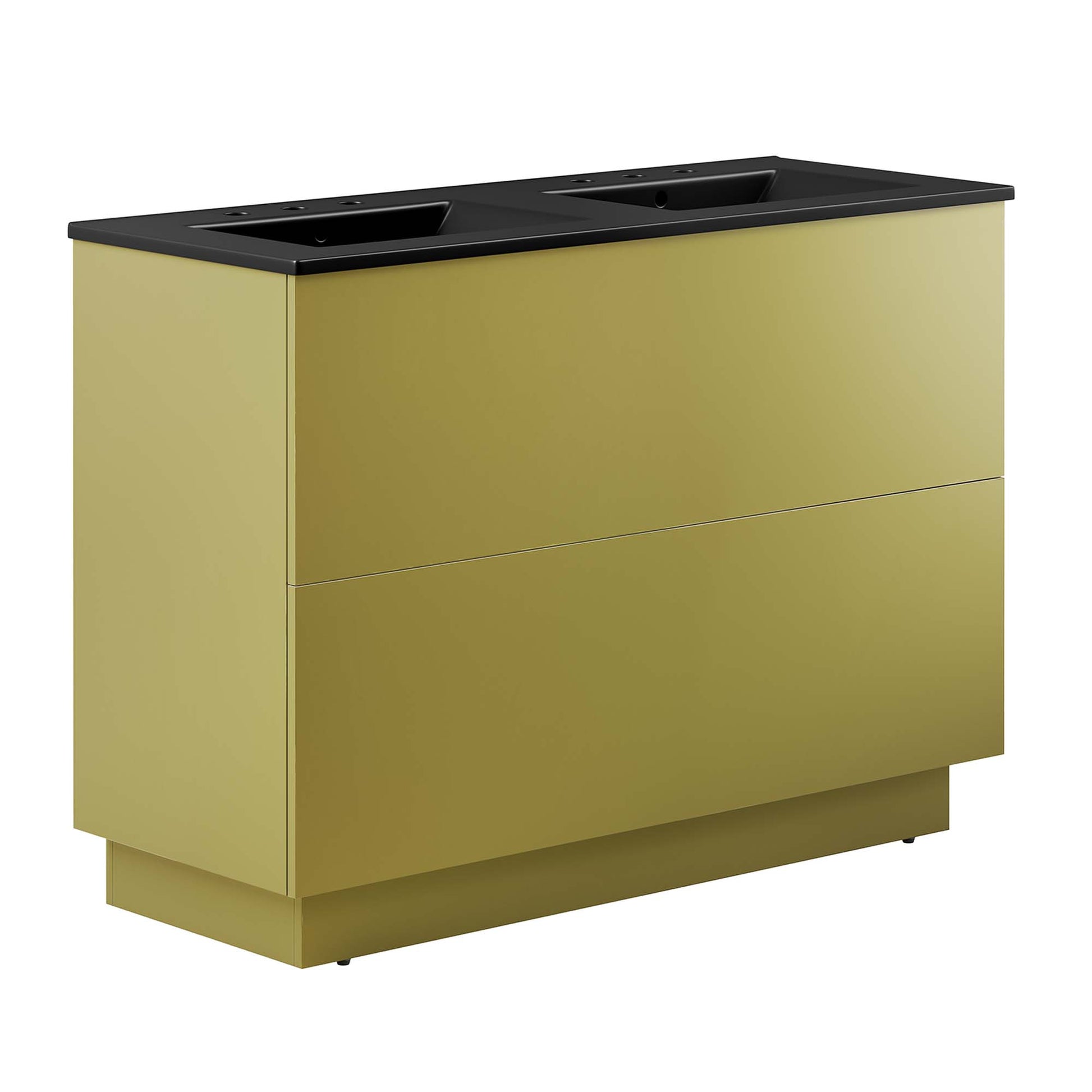Quantum 48" Double Sink Bathroom Vanity - Black Gold