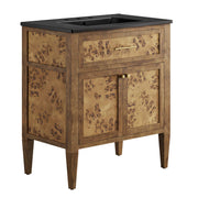Elysian 30" Wood Bathroom Vanity - Black Brown