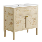 Elysian 36" Wood Bathroom Vanity - White Burl