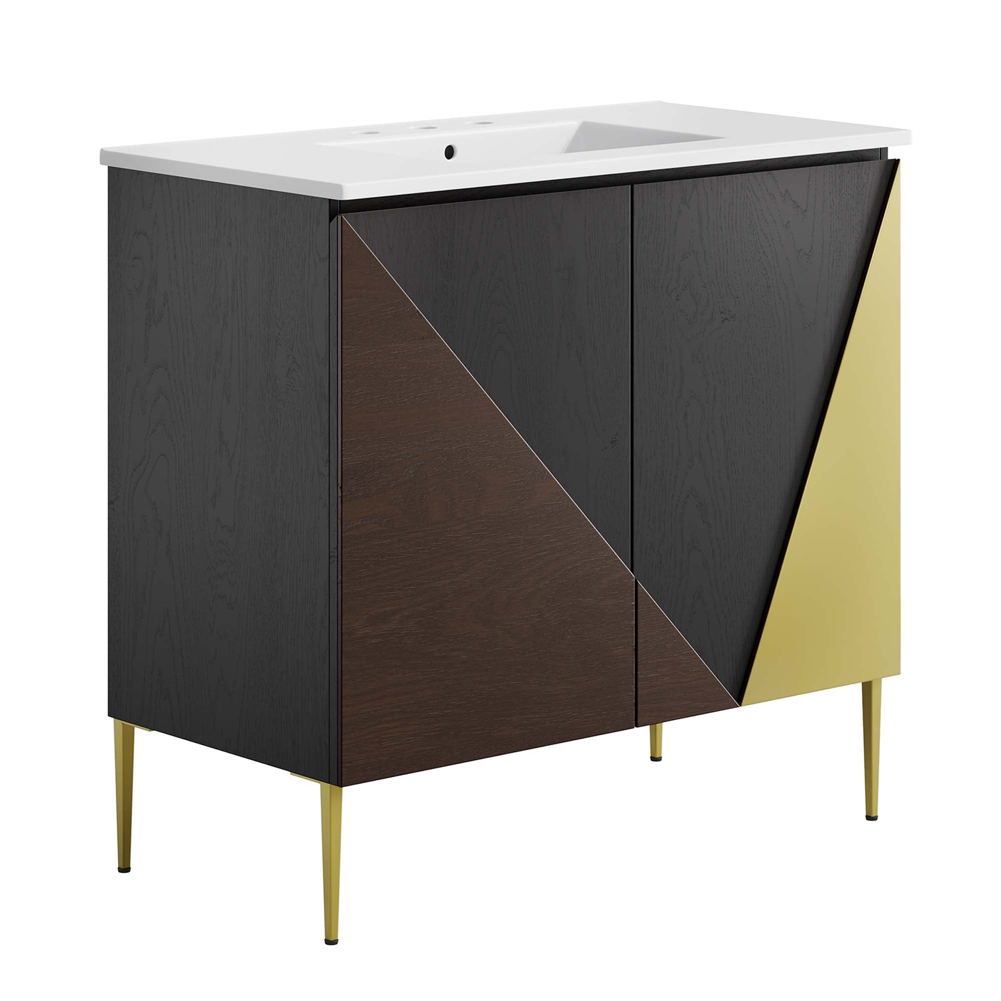 Alchemist 36" Bathroom Vanity - White Black