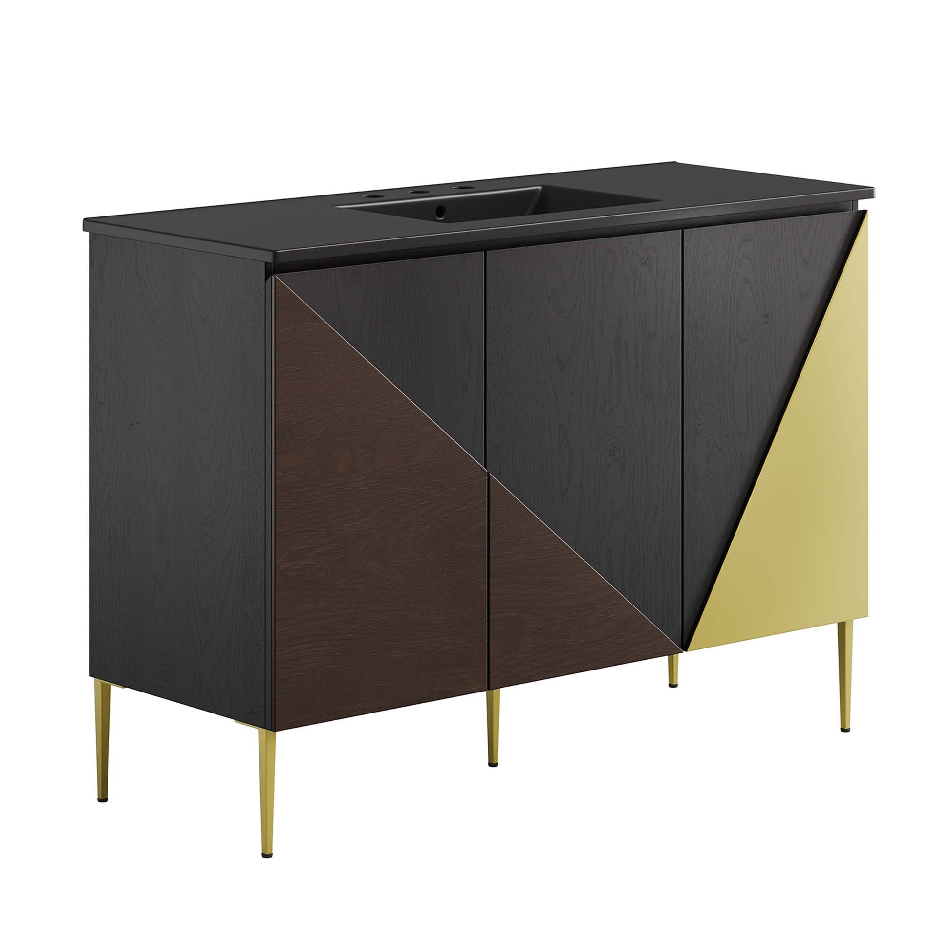 Alchemist 48" Single Sink Bathroom Vanity - Black Black