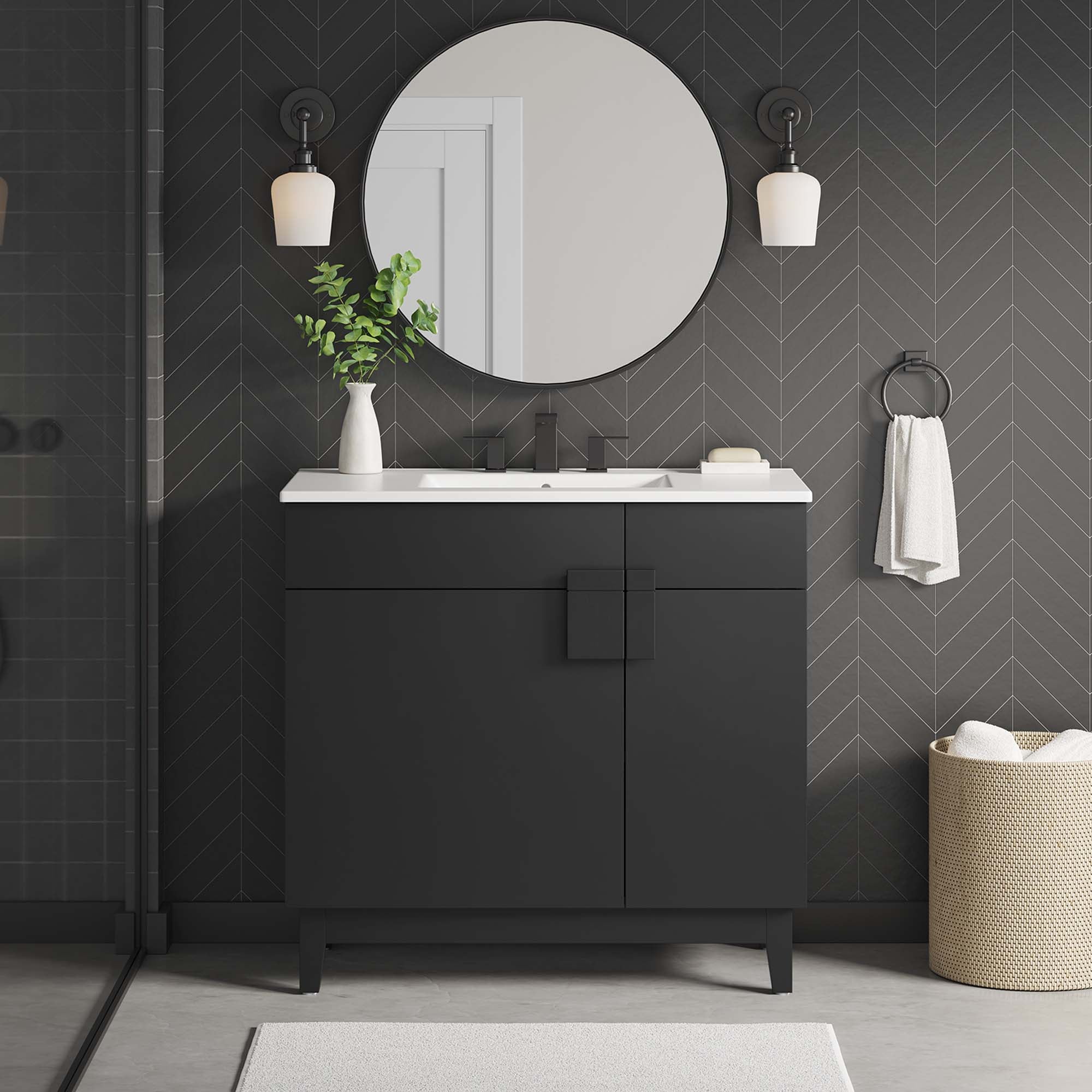 Miles Bathroom Vanity Basin Included