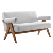 Lyra Fabric Loveseat - Light Gray Fabric