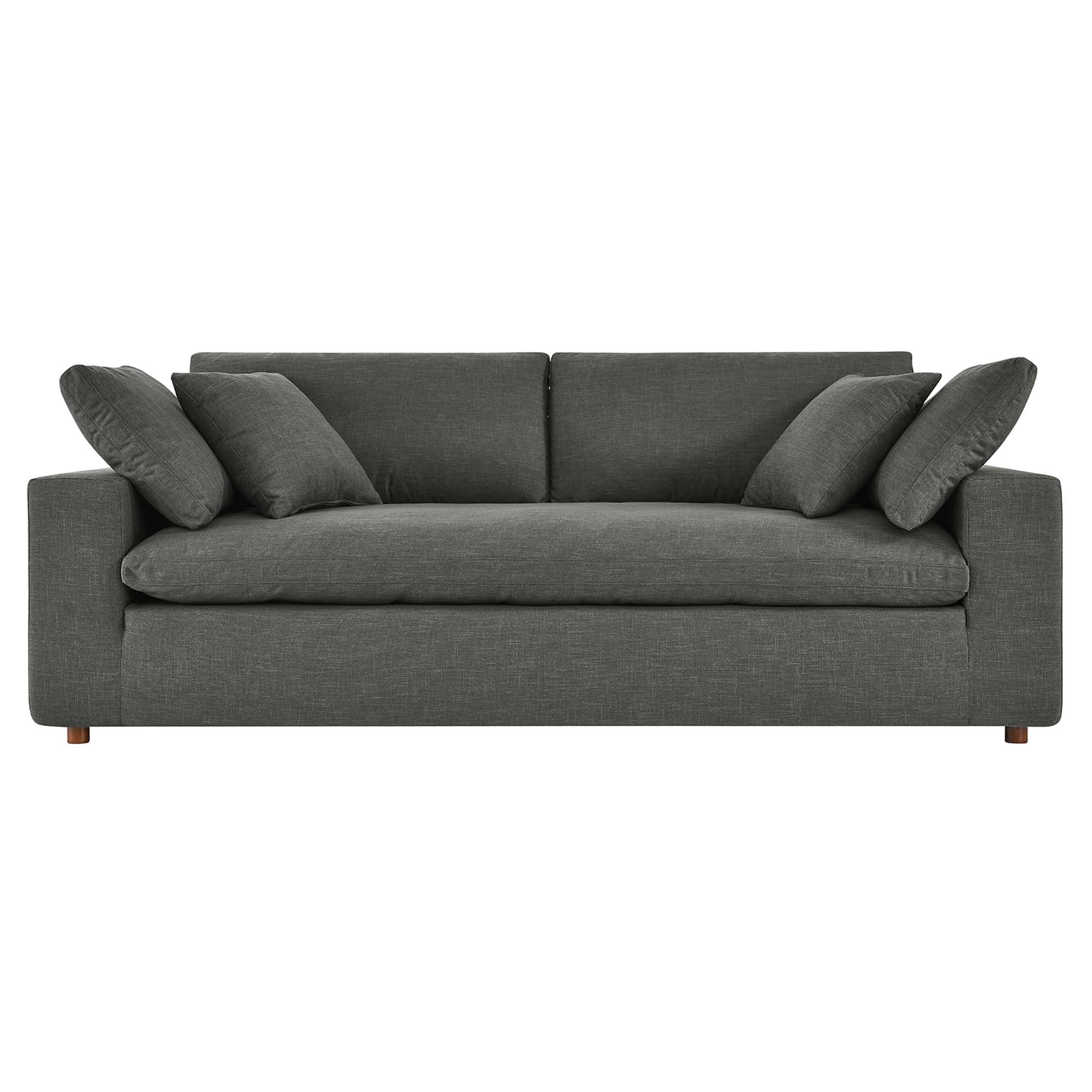Commix Down Filled Overstuffed Sectional Sofa and Ottoman Set