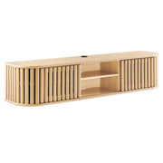 Fortitude 63" Wall-Mounted TV Stand - Oak