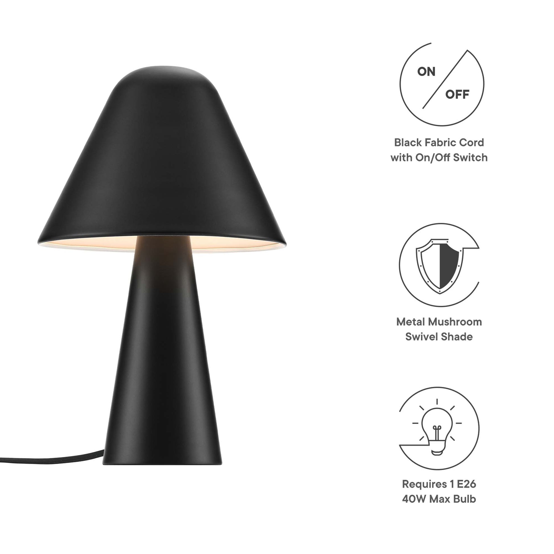 Jovial Metal Mushroom Table Lamp - Pink