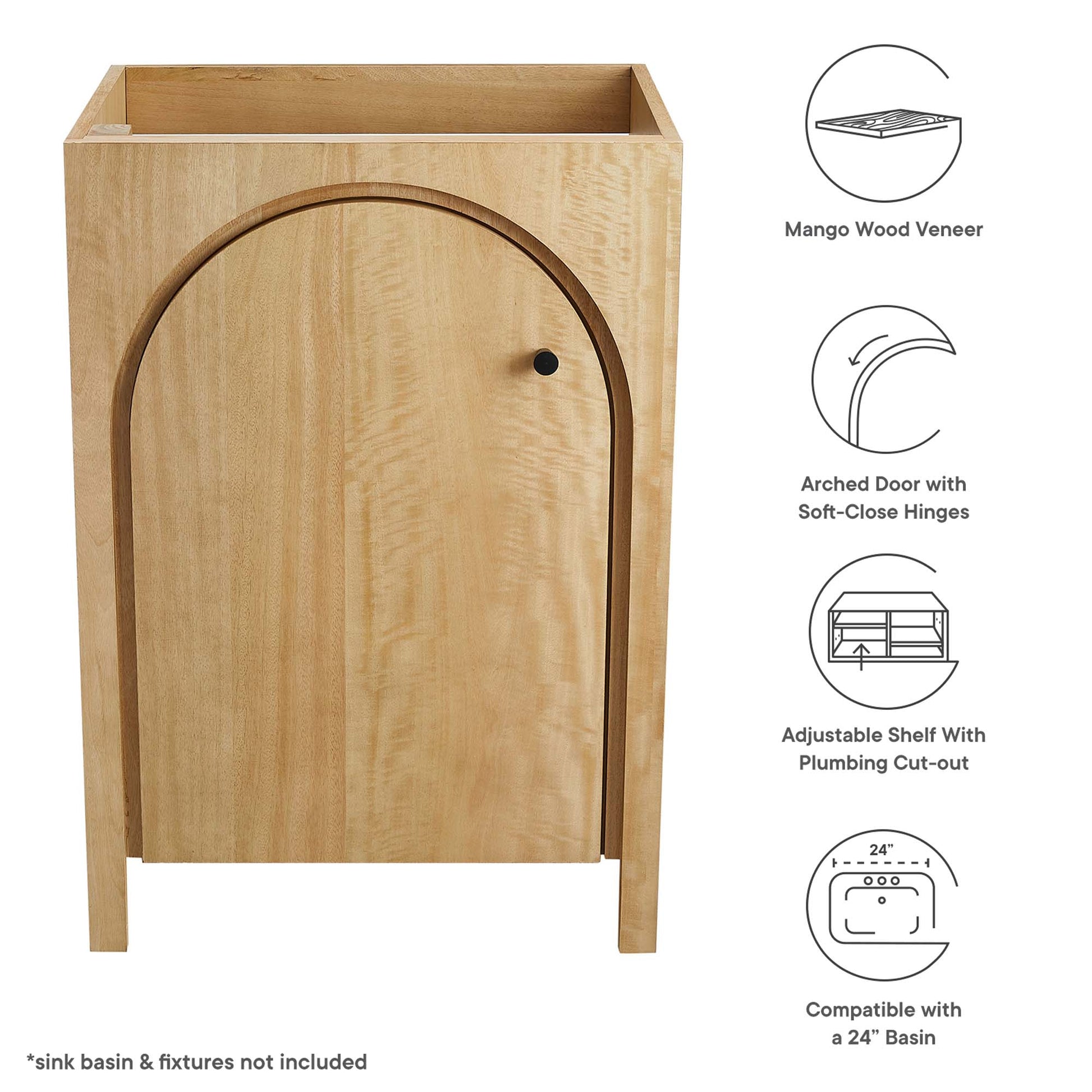 Appia Bathroom Cabinet Basin Not Included - Walnut