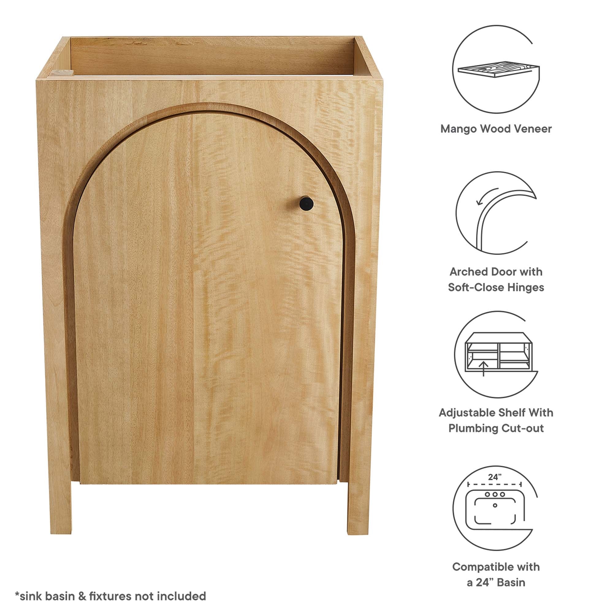 Appia Bathroom Cabinet Basin Not Included - Walnut