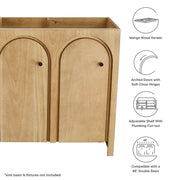 Appia 48" Bathroom Vanity Cabinet (Sink Basin Not Included) - Oak