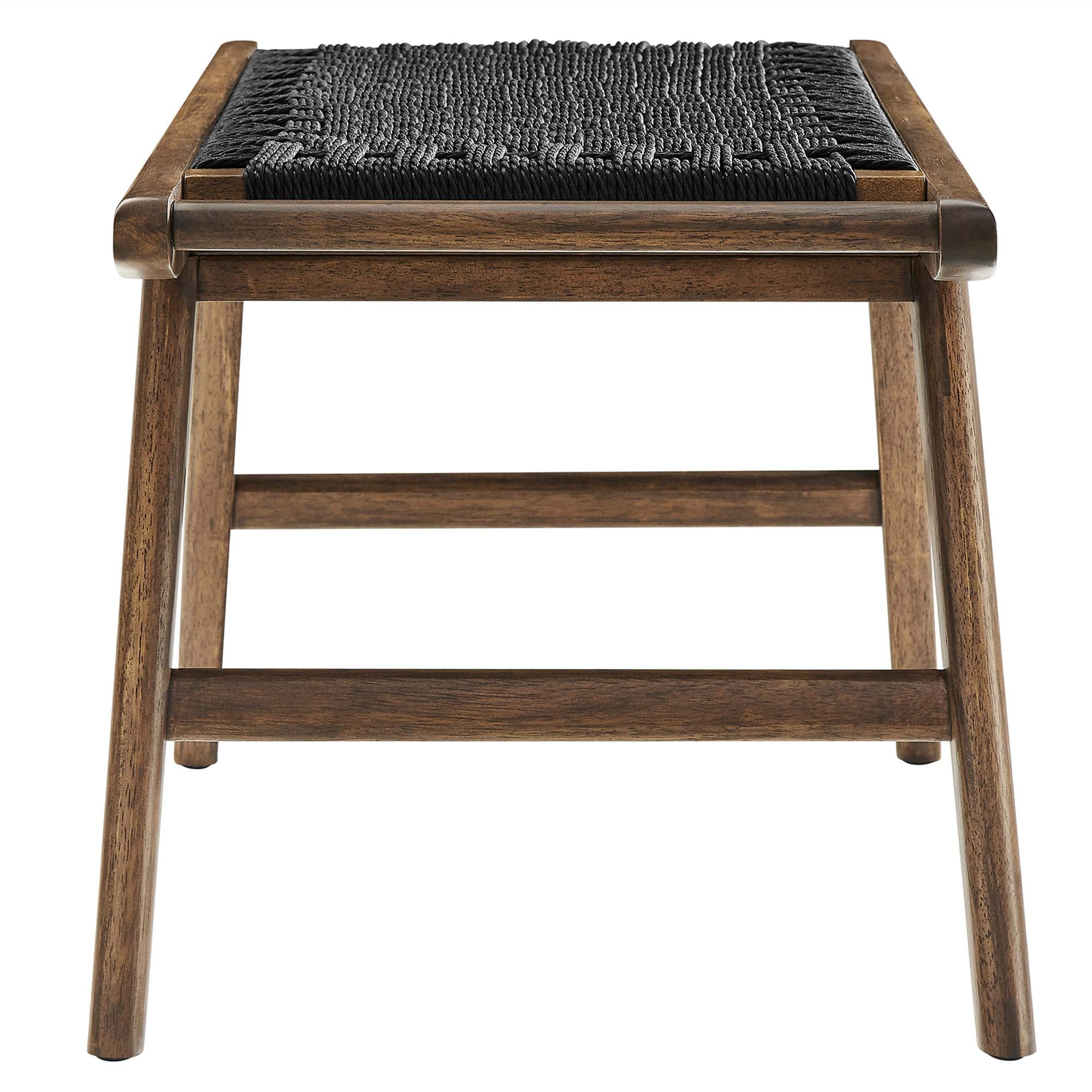 Saoirse 47" Woven Rope Wood Bench