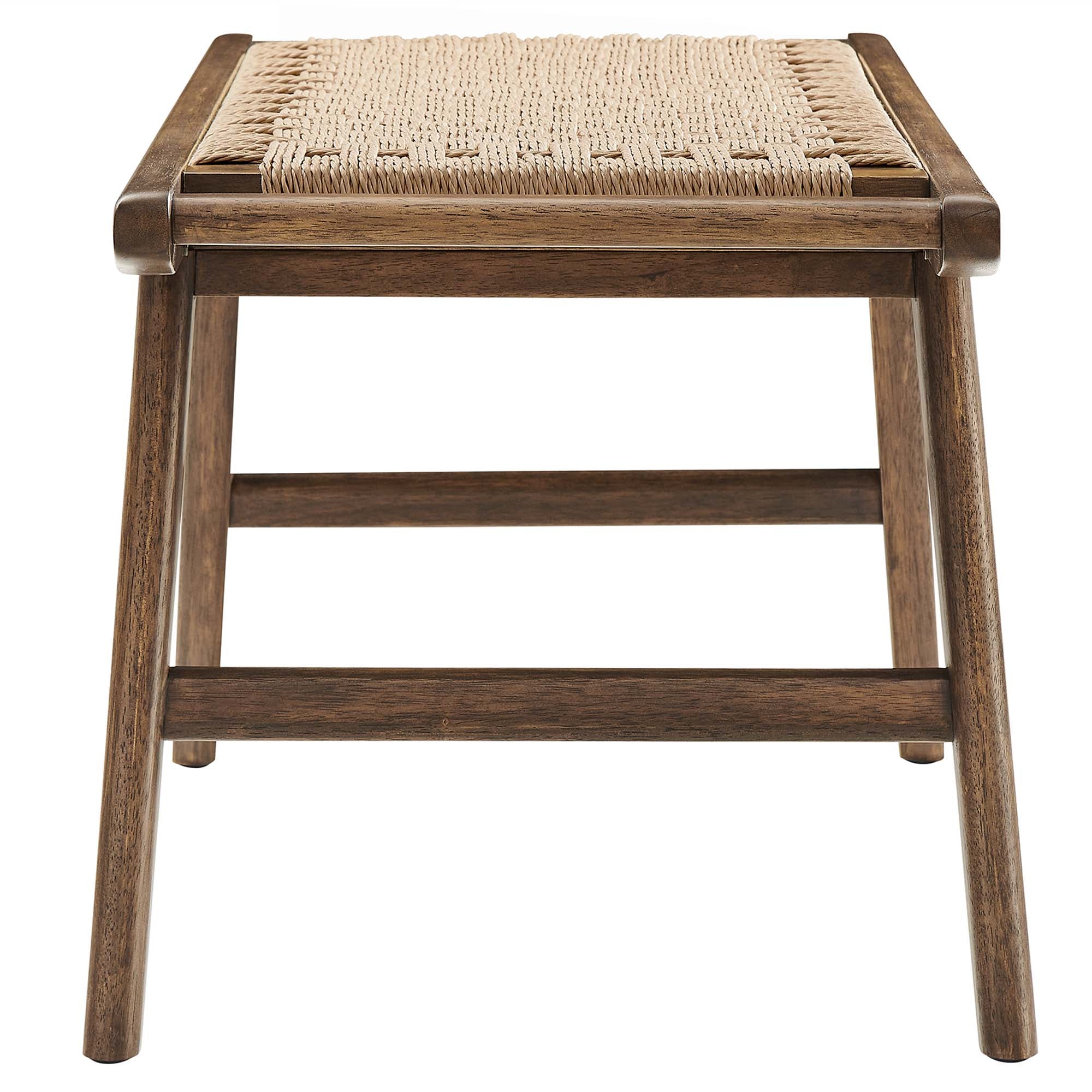Saoirse 47" Woven Rope Wood Bench