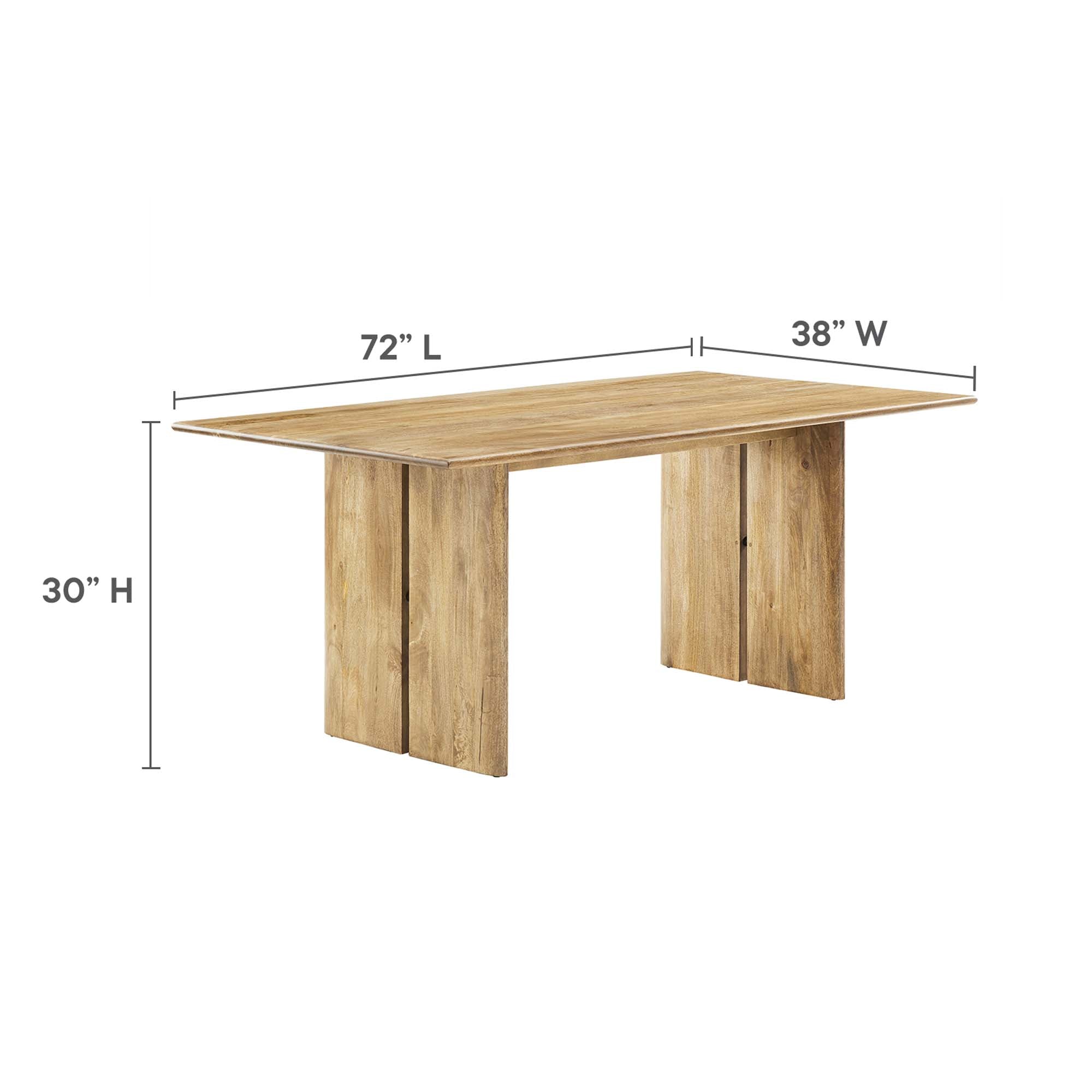 Amistad 72" Wood Dining Table and Bench Set - Walnut