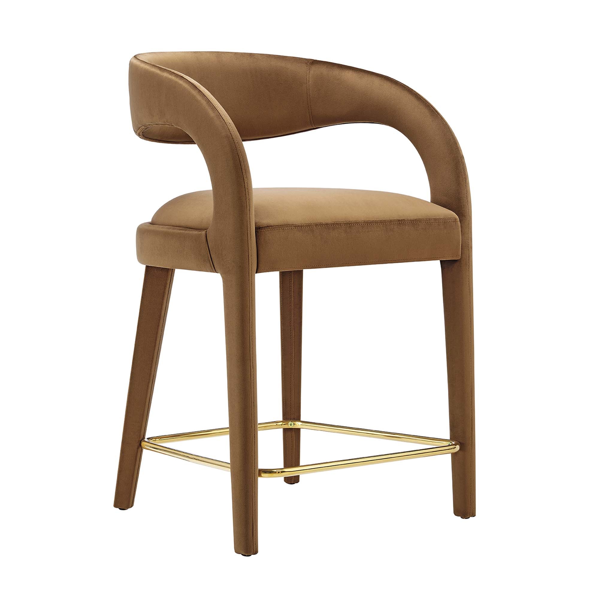 Pinnacle Performance Velvet Counter Stool Set of 2