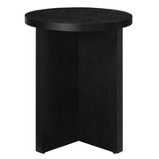 Silas Round Wood Side Table - Black