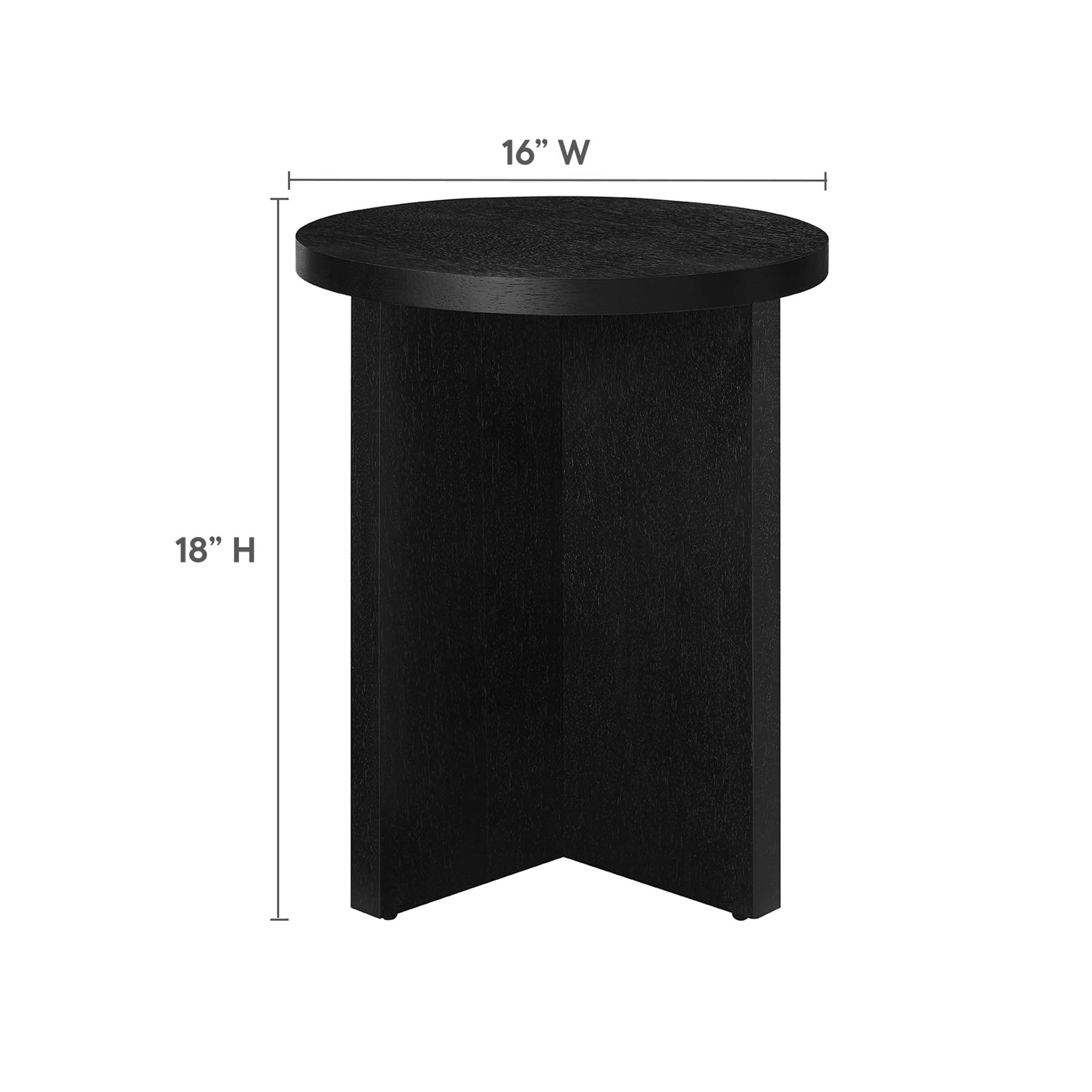 Silas Round Wood Side Table - Walnut