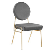 Craft Performance Velvet Dining Side Chairs Set of 2 - Gold Gray