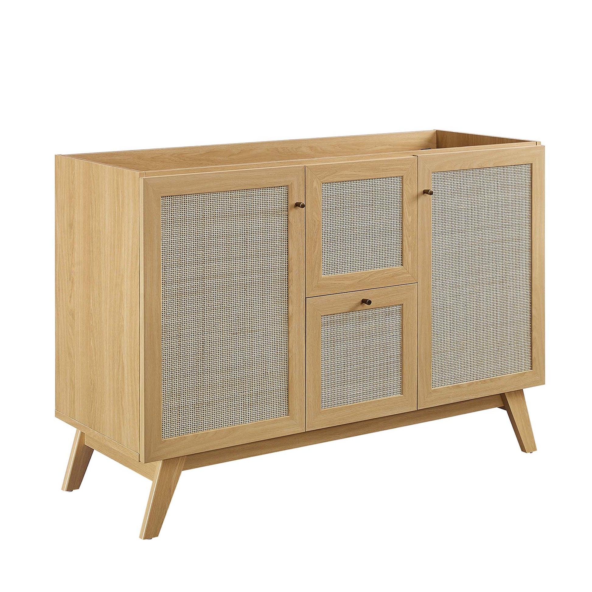 Soma 48" Single or Double Sink Compatible Bathroom Vanity Cabinet (Sink Basin Not Included) - Oak