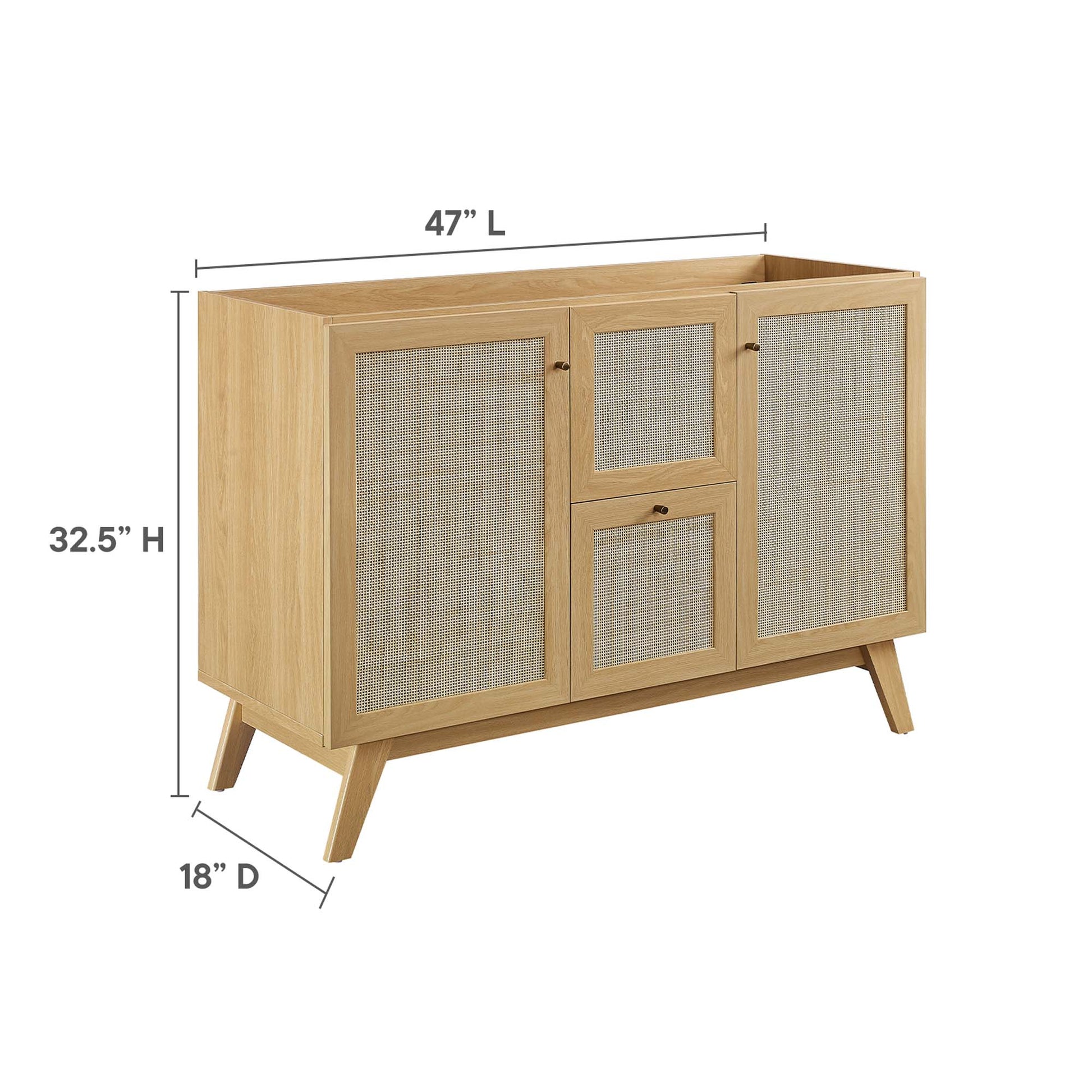 Soma 48" Single or Double Sink Compatible Bathroom Vanity Cabinet (Sink Basin Not Included)