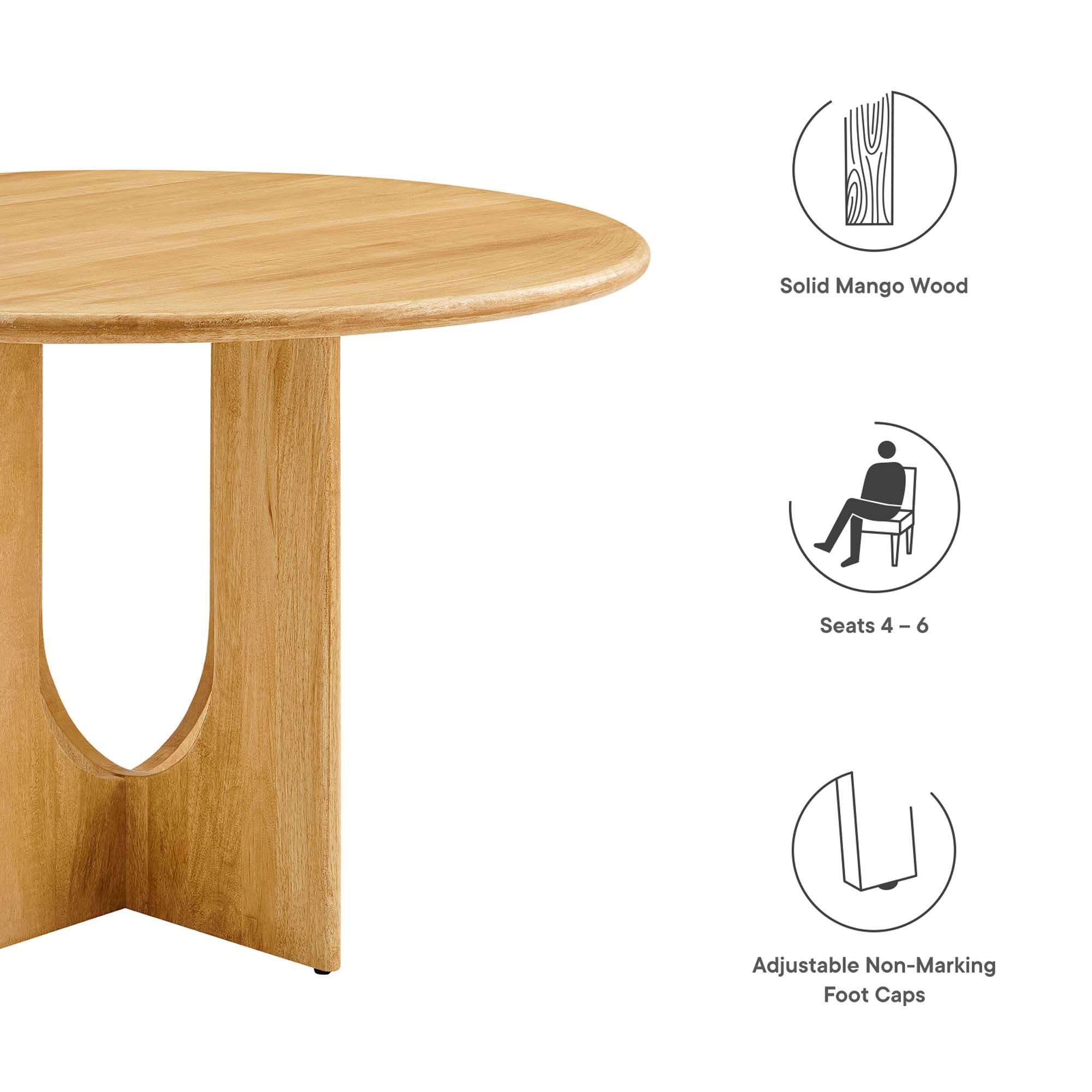 Rivian Round 48" Wood Dining Table - Walnut