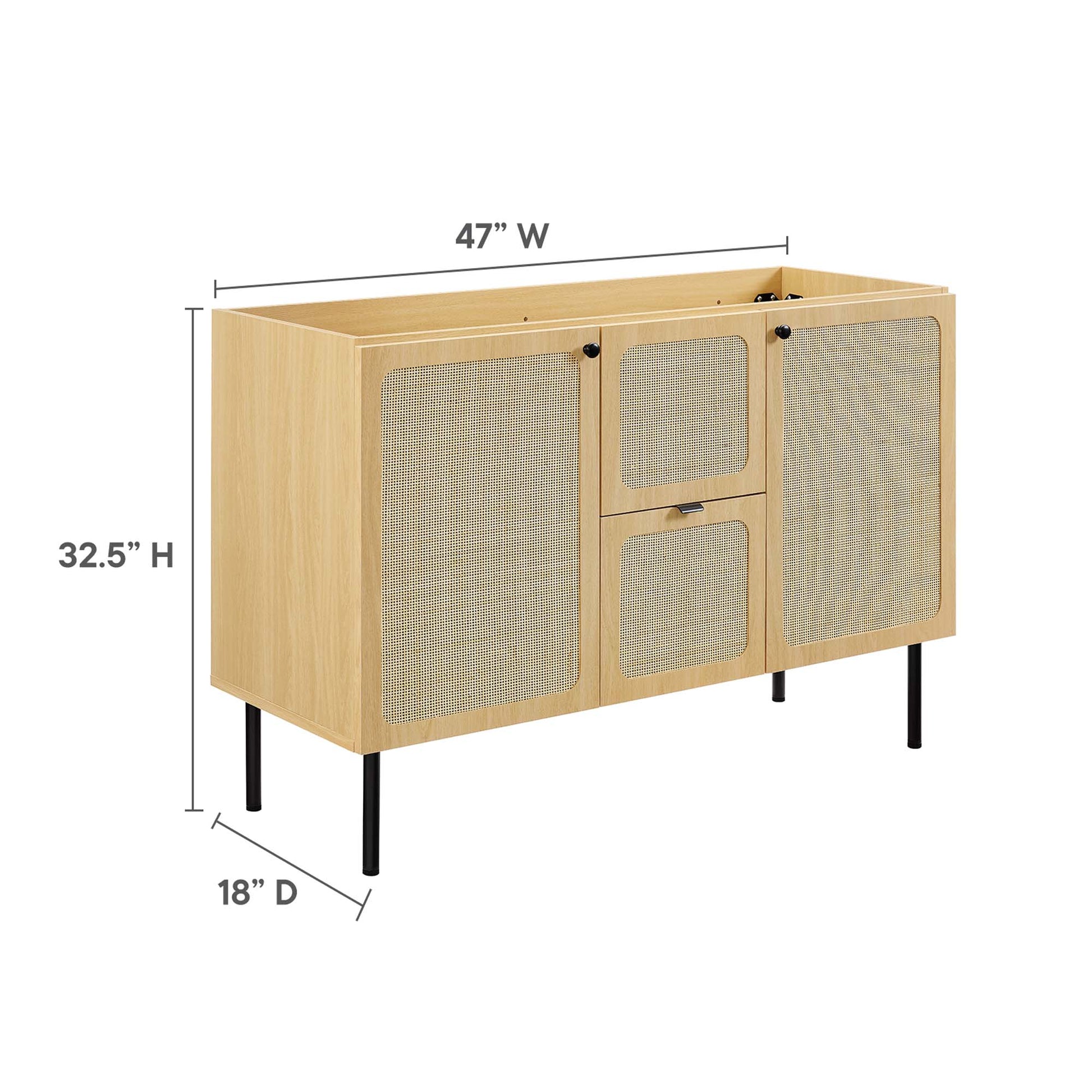 Chaucer 48" Bathroom Vanity Cabinet (Sink Basin Not Included)