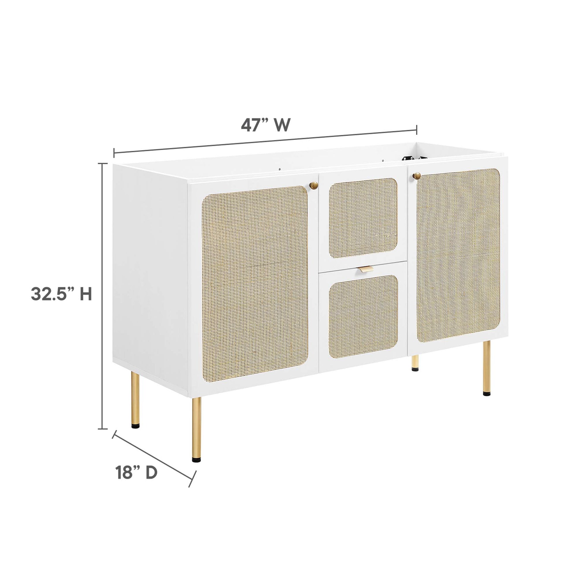 Chaucer 48" Bathroom Vanity Cabinet (Sink Basin Not Included)