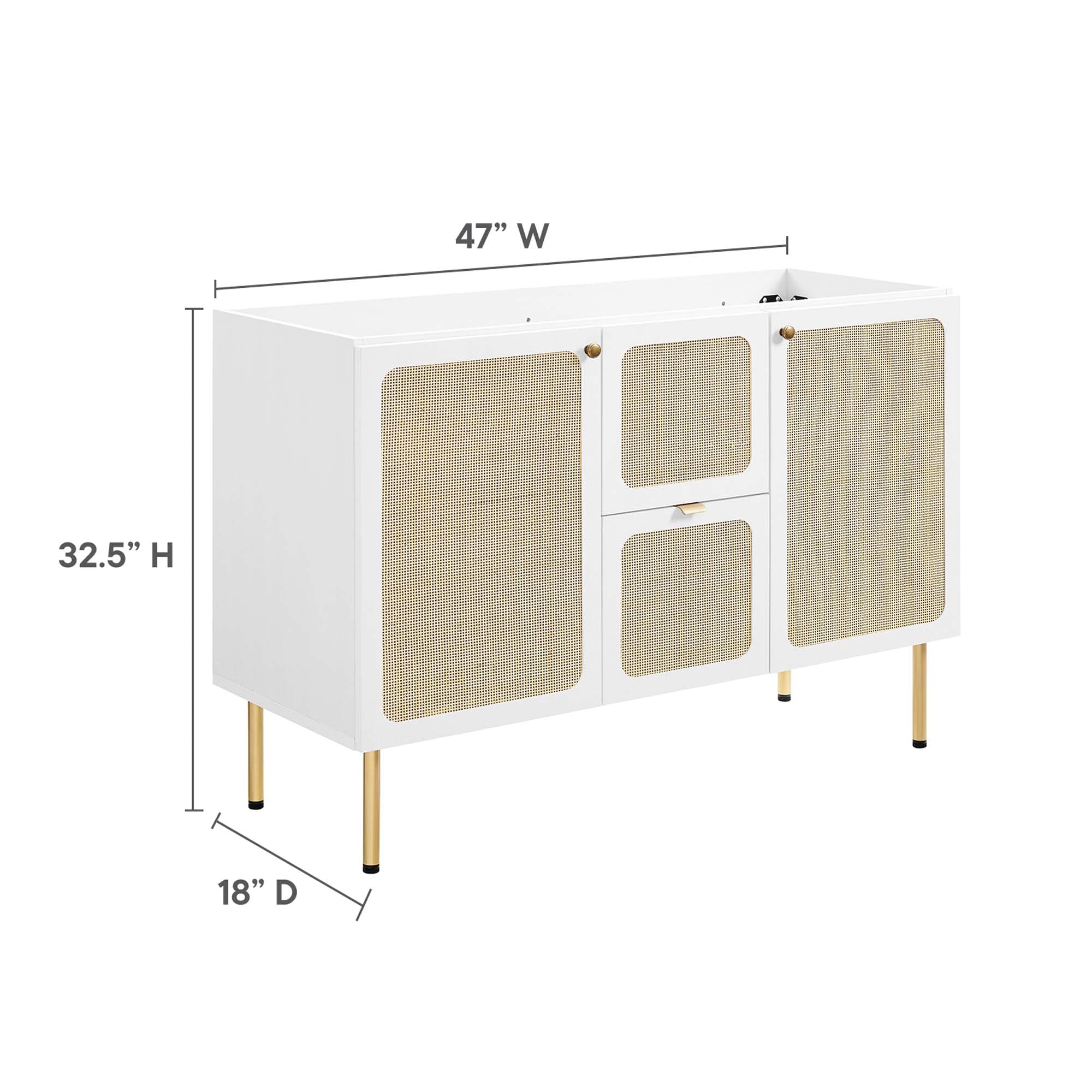 Chaucer 48" Bathroom Vanity Cabinet (Sink Basin Not Included)