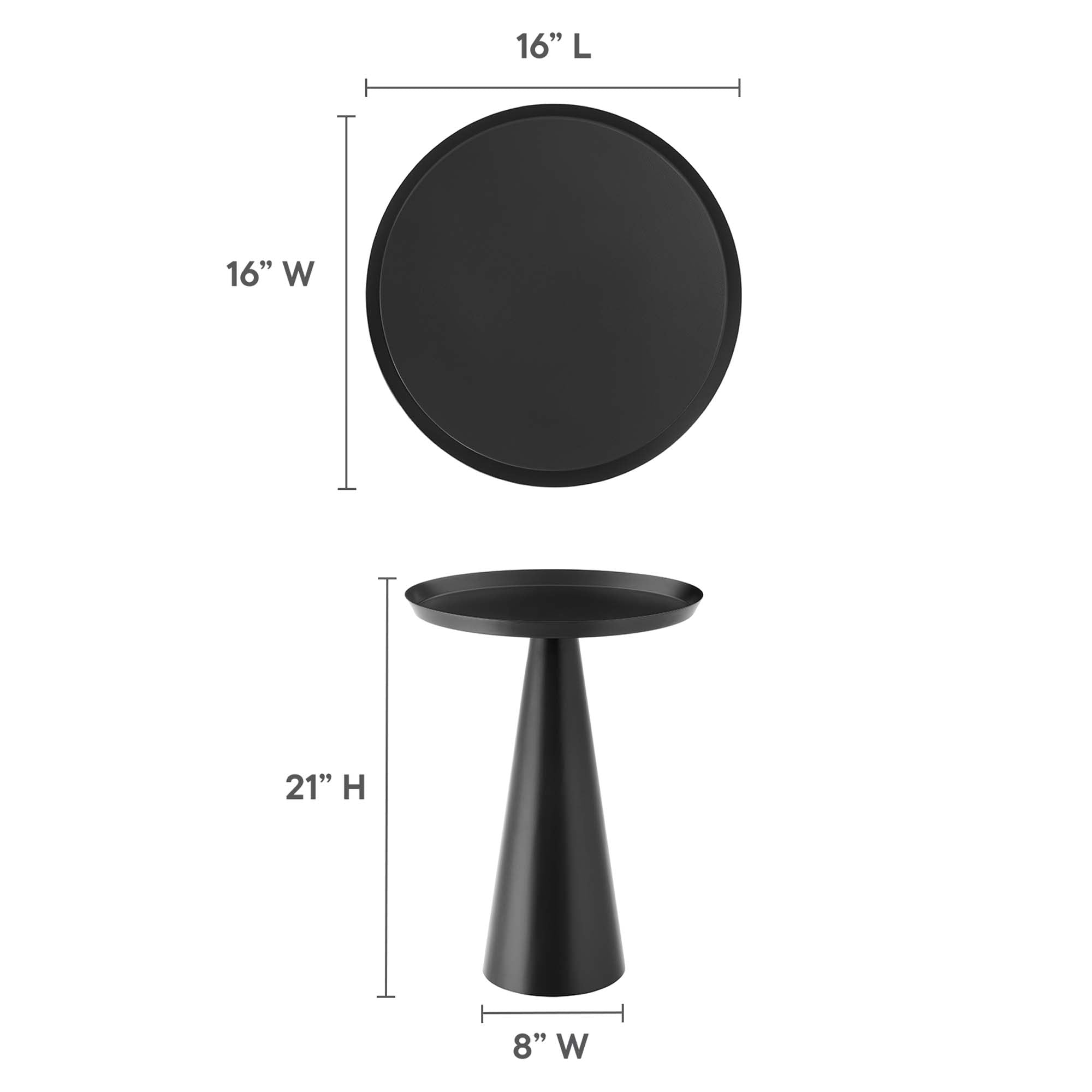 Maren Round Side Table - Nickel