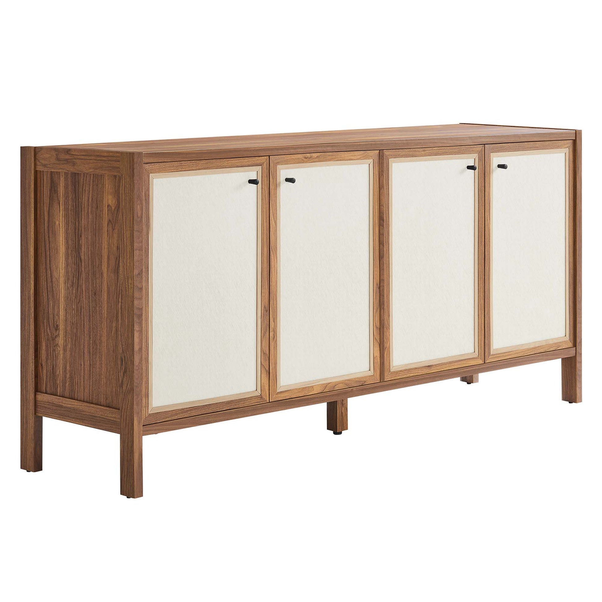 Capri 65" Wood Grain Sideboard Storage Cabinet - Walnut