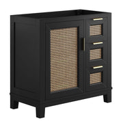Dixie 36" Solid Wood Bathroom Vanity Cabinet (Sink Basin Not Included) - Black