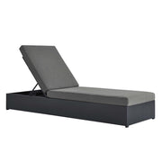 Tahoe Outdoor Patio Powder-Coated Aluminum Chaise Lounge Chair - Gray Charcoal