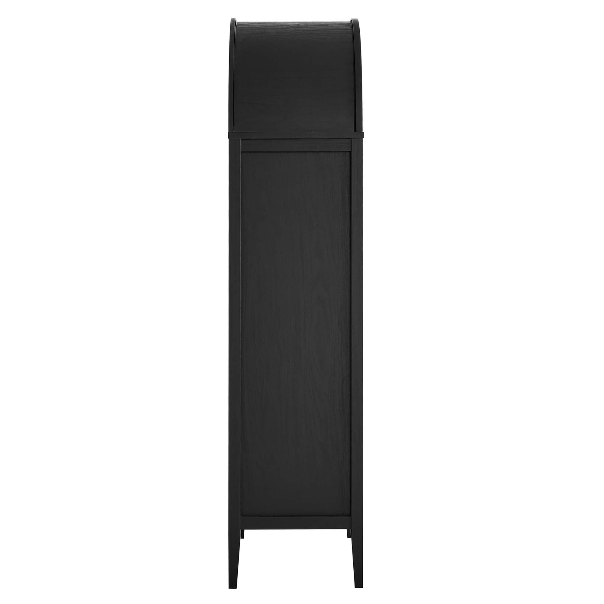 Nolan Tall Arched Storage Display Cabinet - White Oak