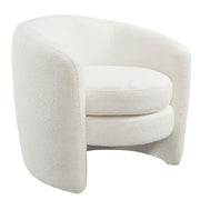 Affinity Upholstered Boucle Fabric Curved Back Armchair - Cloud