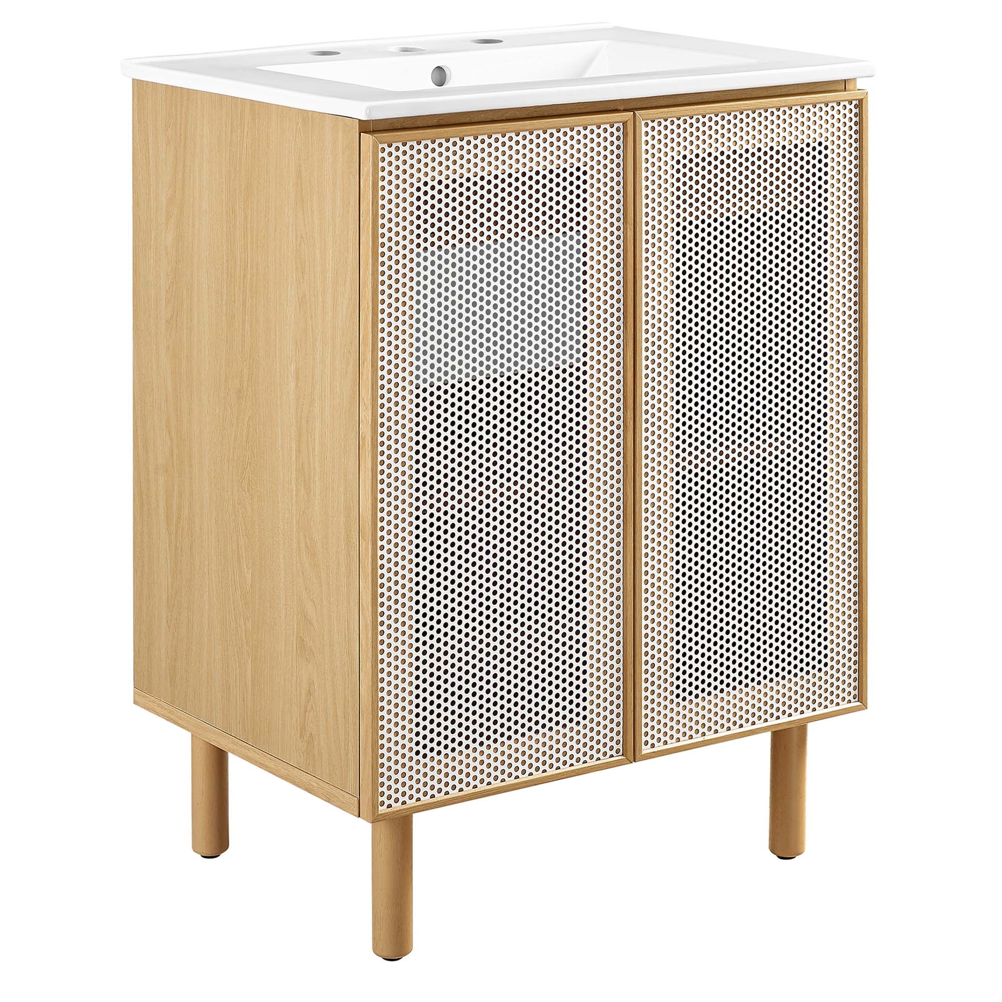 Calla Bathroom Vanity Basin Included - White Oak
