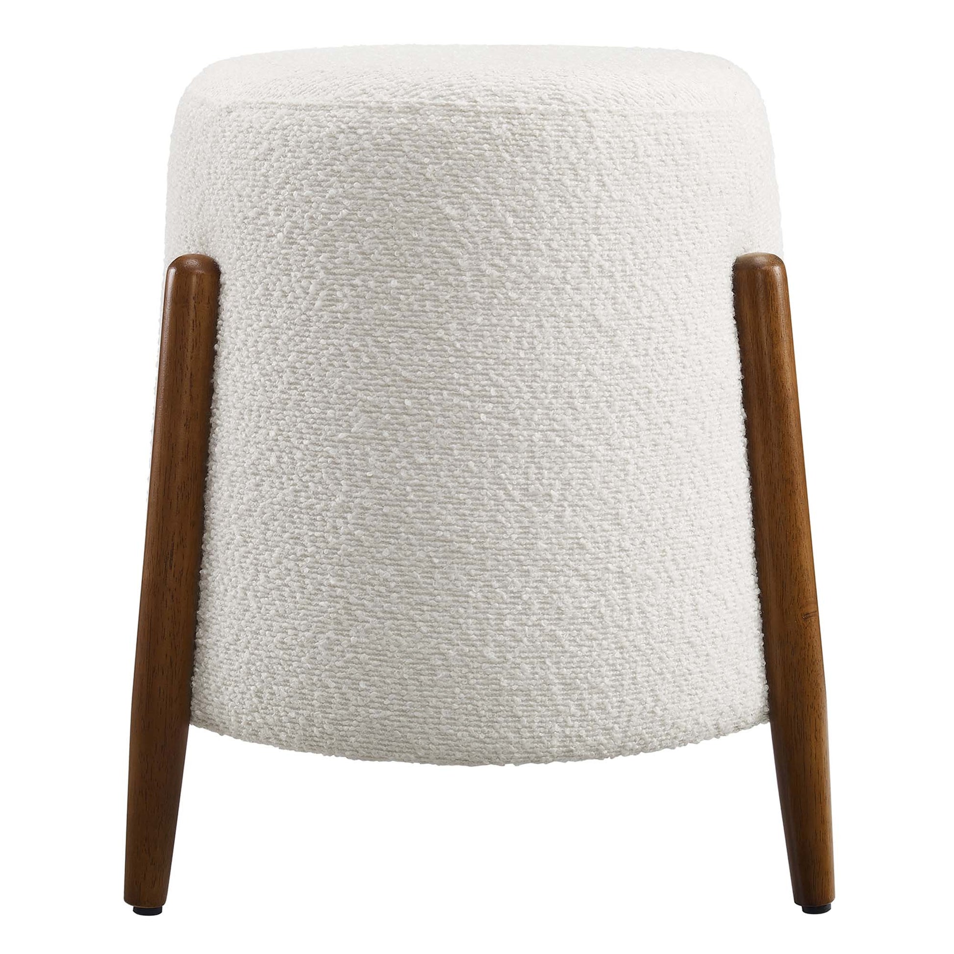 Riven Upholstered Boucle Fabric Ottoman - Cloud