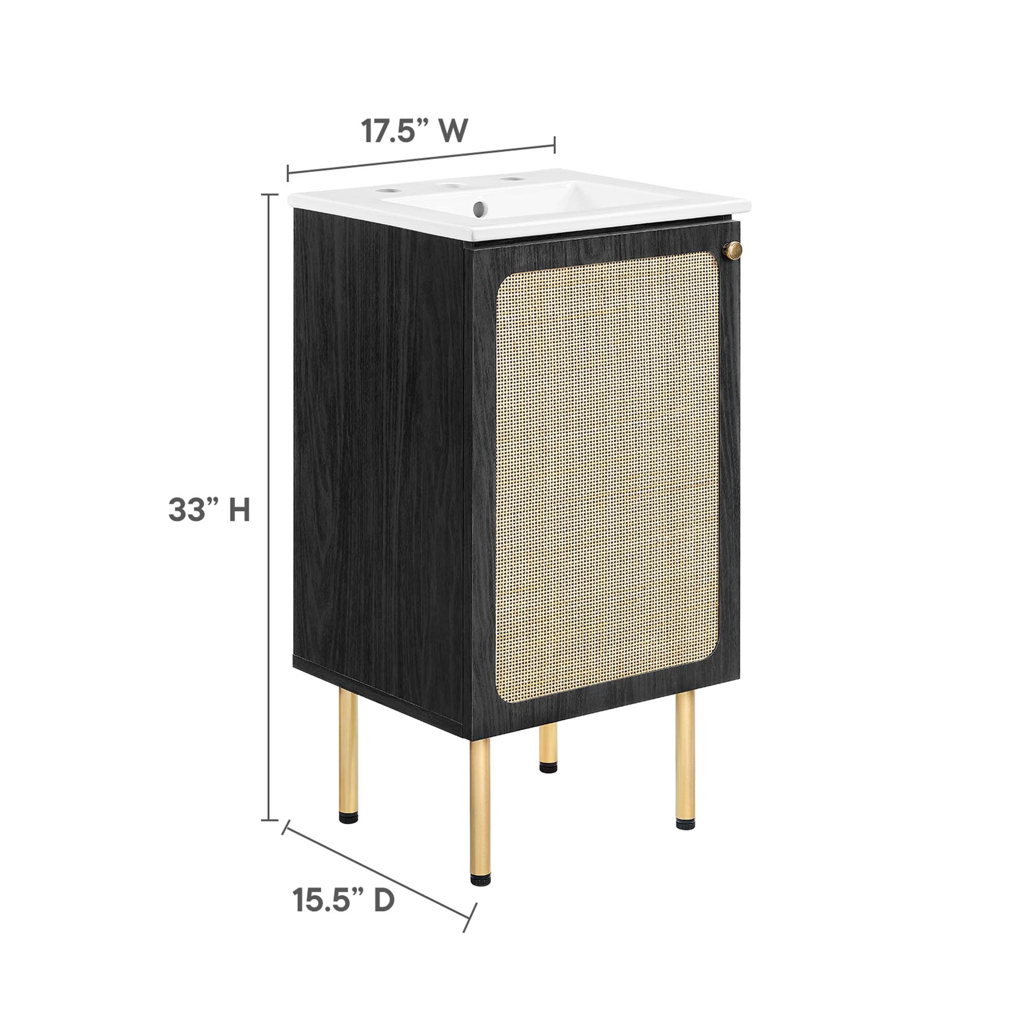 Chaucer 18" Bathroom Vanity - Oak White