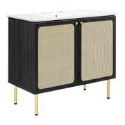 Chaucer 36" Bathroom Vanity - Black White